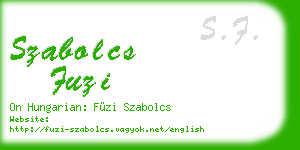 szabolcs fuzi business card