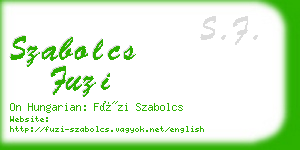 szabolcs fuzi business card